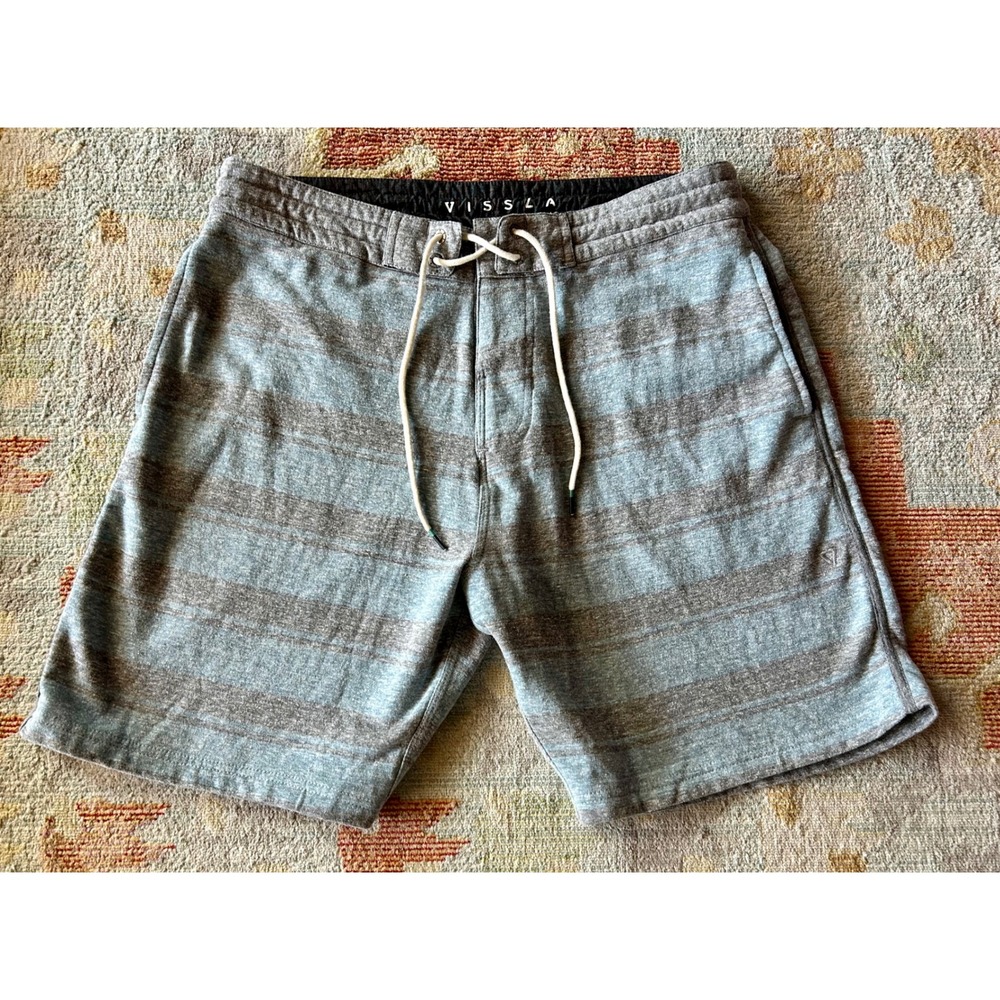 Vissla Hybrid Shorts Stripe Drawstring Surf Casual L